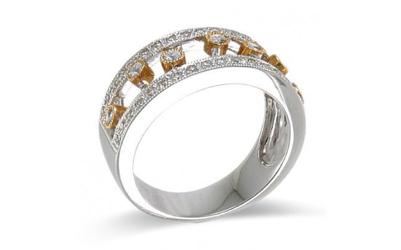 14K Yellow & White Gold Diamond Ring