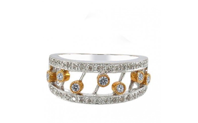 14K Yellow & White Gold Diamond Ring