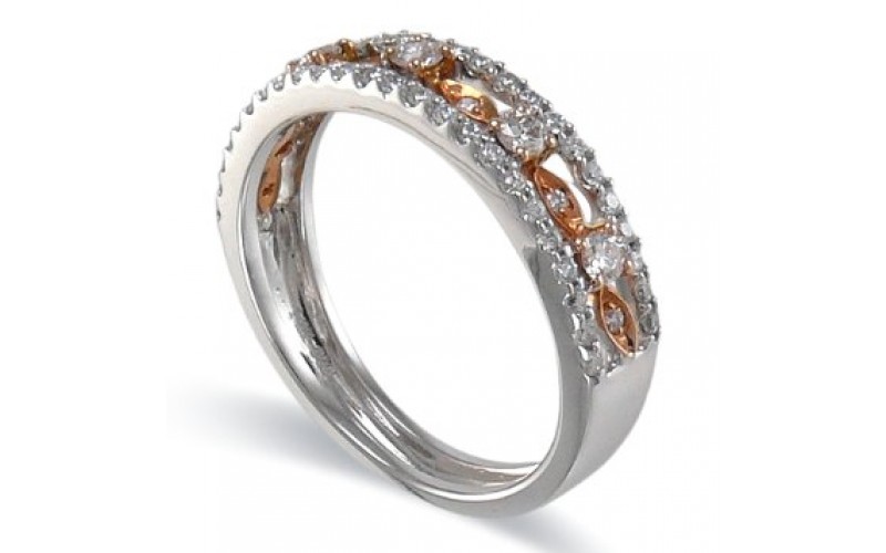 14K Rose & White Gold Diamond Ring