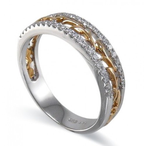 14K Yellow & White Gold Diamond Ring