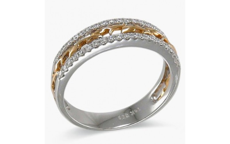 14K Yellow & White Gold Diamond Ring