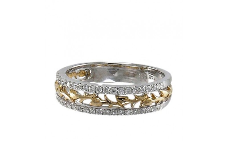 14K Yellow & White Gold Diamond Ring