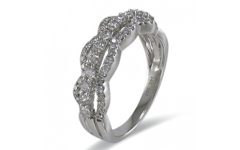 14K White Gold Diamond Ring