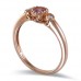 14K Rose Gold Pink Sapphire With Diamond Ring