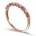 14K Rose Gold Pink Sapphire With Diamond Ring