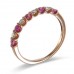 14K Rose Gold Pink Sapphire With Diamond Ring