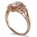 14K Rose Gold MorganiteWith Diamond Ring