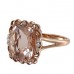 14K Rose Gold MorganiteWith Diamond Ring