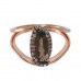 14K Rose Gold Smokey Quartz Ring