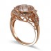 14K Rose Gold MorganiteWith Diamond Ring