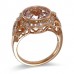 14K Rose Gold MorganiteWith Diamond Ring