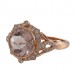 14K Rose Gold MorganiteWith Diamond Ring