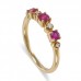 14K Yellow Gold Ruby With Diamond Ring