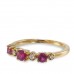 14K Yellow Gold Ruby With Diamond Ring