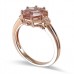 14K Rose Gold MorganiteWith Diamond Ring