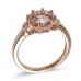 14K Rose Gold MorganiteWith Diamond Ring