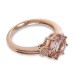 14K Rose Gold MorganiteWith Diamond Ring