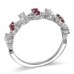 14K White Gold Ruby With Diamond Ring