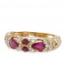 14K Yellow Gold Ruby With Diamond Ring