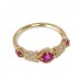 14K Yellow Gold Ruby With Diamond Ring