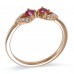 14K Rose Gold Ruby With Diamond Ring