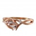 14K Rose Gold MorganiteWith Diamond Ring