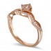 14K Rose Gold MorganiteWith Diamond Ring