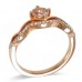 14K Rose Gold MorganiteWith Diamond Ring