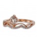 14K Rose Gold MorganiteWith Diamond Ring