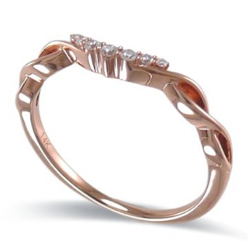 14K Rose Gold Diamond Ring