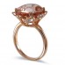 14K Rose Gold MorganiteWith Diamond Ring