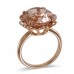 14K Rose Gold MorganiteWith Diamond Ring