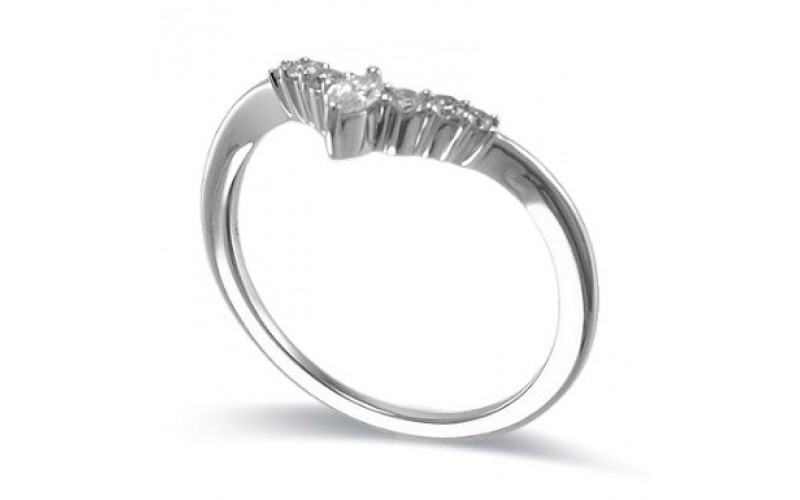 14K White Gold Diamond Ring