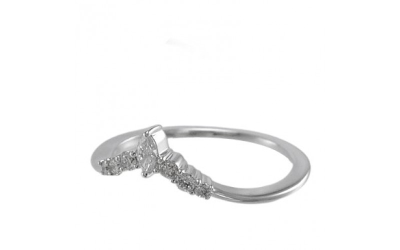 14K White Gold Diamond Ring