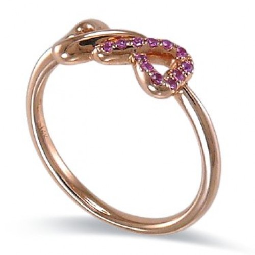 14K Rose Gold Pink Sapphire Ring