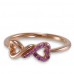 14K Rose Gold Pink Sapphire Ring